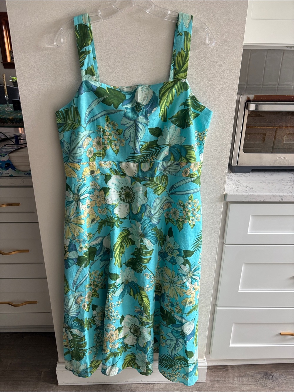 Talbots Turquoise Floral Dress